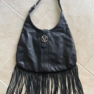 Valentino Leather Fringe shoulder bag